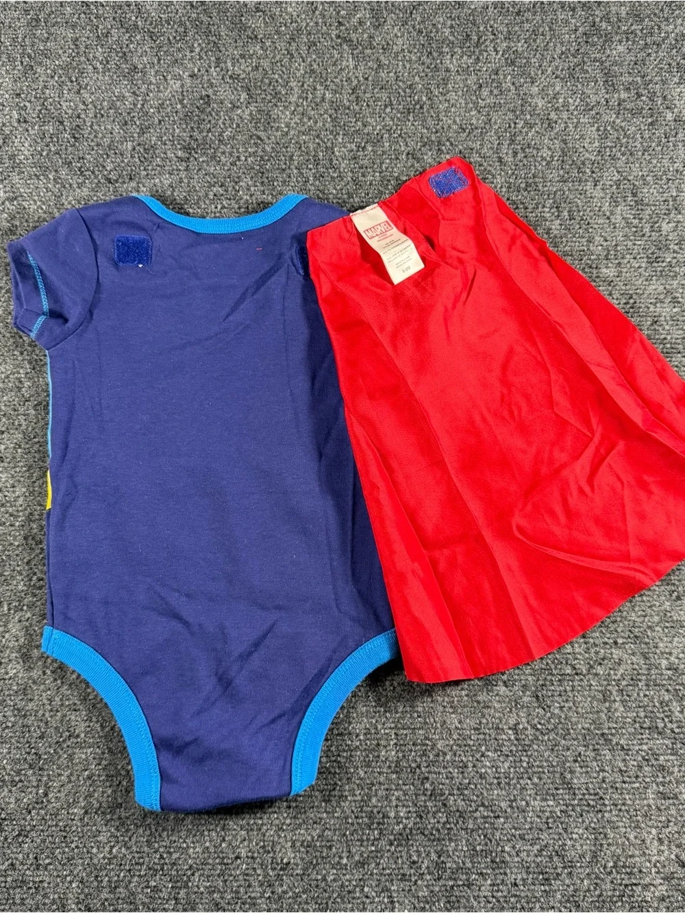Marvel Thor Baby Costume Detachable Cap Onesie One Piece Bodysuit 6-9 Months